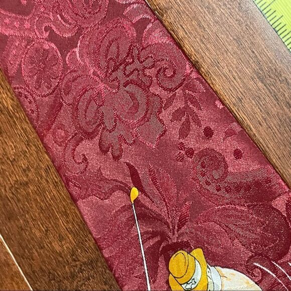 Studio 890 Red Silver Golfer Tie - Picture 7 of 8